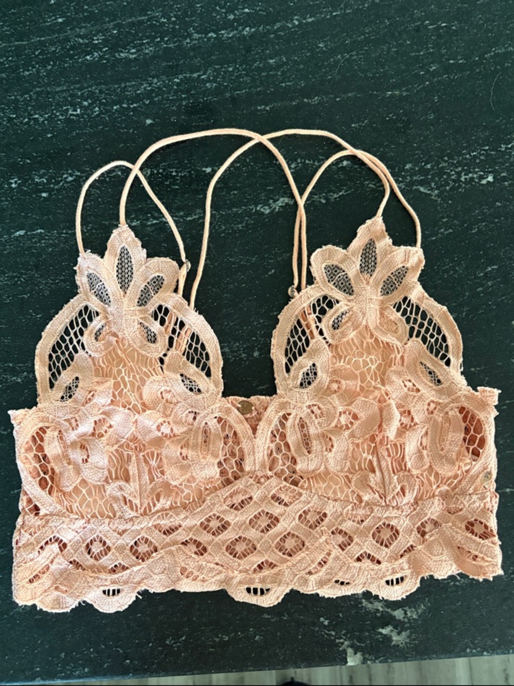 Free People Peach Adella Bralette EUC